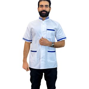 روپوش سفید نوار آبی خضرا کد 41401